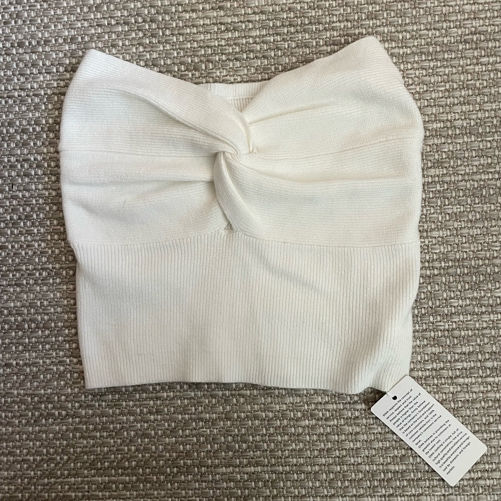 Strapless knit top